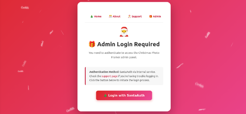 Admin login page
