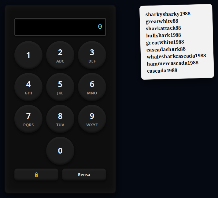 Knappast lätt numpad and note